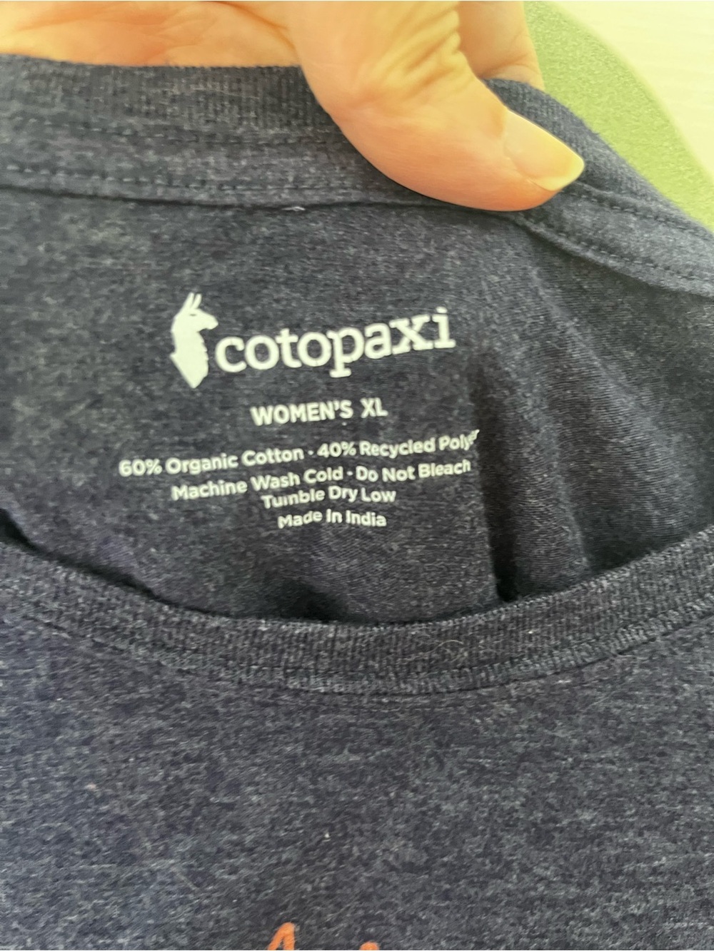 Cotopaxi Graphic Logo T-Shirt | Llama Tee | Heather Navy | Women's XL - Picture 3 of 6